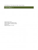 ESTRUCTURAS DE DATOS CONTROL 3