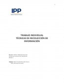 Tecnicas de recoleccion de informacion. La entrevista