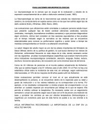 EVALUACIONES NEUROPSICOLOGICAS. Página 1