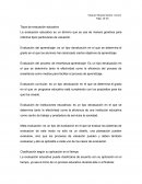 Tipos de evaluación educativa