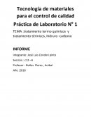 Tratamiento termo químicos y tratamiento térmicos ,hidruro -carbono