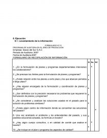 AUDITORIA ADMINISTRATIVA SACOS DEL SUR. Página 11