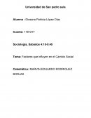 Factores que influyen en el Cambio Social