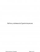Poliltica y sistema de fijacion de precios