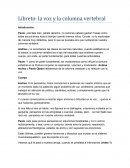 Libreto: la voz y la columna vertebral