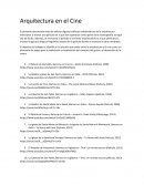 Arquitectura y cine