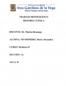 TRABAJO MONOGRÁFICO HISTORIA CLÍNICA