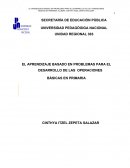EL APRENDIZAJE BASADO EN PROBLEMAS PARA EL DESARROLLO DE LAS OPERACIONES