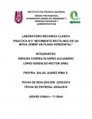 PRACTICA N°3 “MOVIMIENTO RECTILINEO DE UN MOVIL SOBRE UN PLANO HORIZONTAL”