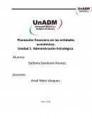 Planeación financiera en las entidades económicas.