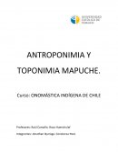ANTROPONIMIA Y TOPONIMIA MAPUCHE