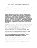 LEGISLACIÓN DEL SISTEMA DE RIESGOS PROFESIONALES
