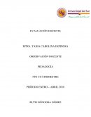 EVALUACIÓN DOCENTE OBSERVACIÓN