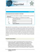 Recomendaciones para presentar la Actividad: Redes y seguridad