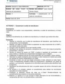 Caracterización de la celda de manufactura