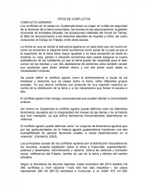 TIPOS DE CONFLICTOS- CONFLICTO AGRARIO. Página 1