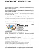 Nacionalidad y otros aspectos