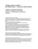 Información y toma de desiciones