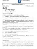 Planificación anual Matemática 3er año Cumplir con los objetivos propios para cada una de las unidades.