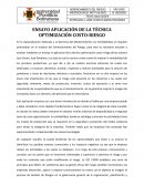 ENSAYO APLICACIÓN DE LA TÉCNICA OPTIMIZACIÓN COSTO-RIESGO