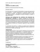 La gran Carta de retiro de telmex Referencia: Solicitud de terminación del contrato.