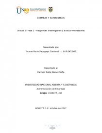 Compras y suministros. ¿Cómo define usted la Gestión de compras?. Página 1