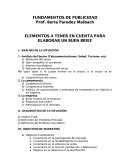ELEMENTOS A TENER EN CUENTA PARA ELABORAR UN BUEN BRIEF