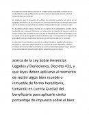 Ley Sobre Herencias Legados y Donaciones