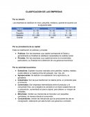 CLASIFICACION DE LAS EMPRESAS