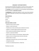 ORGANIZAR Y GESTIONAR EVENTOS