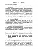 COSTO DE CAPITAL Preguntas y temas para análisis