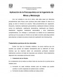 Aplicación de la Fisicoquímica en la Ingeniería de Minas y Metalurgia