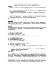PROYECTO ESPECIAL CHIRA – PIURA: “PRESA POECHOS”. Página 1