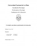 Un desafío como futuros profesionales de la educación