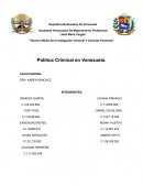 Política Criminal en Venezuela