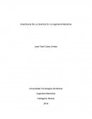 ﻿importancia de la química en la ingeniería mecánica