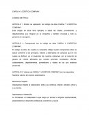 CARGA Y LOGÍSTICA COMPANY. CÓDIGO DE ÉTICA