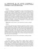 LA PARTICIPACIÓN DE LOS AGENTES ECONÓMICOS Y SOCIALES EN EL DESARROLLO LOCAL: EL CASO DEL CONSEJO ECONÓMICO Y SOCIAL DE BENETÚSSER