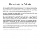 Mexico- El asesinato de Colosio