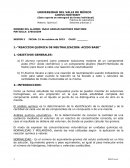 Reaccion quimica de neutralizacion: Acido base