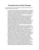 Funciones de la Unión Europea