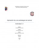 Aplicación de una estrategia de lectura Actividad 3.1