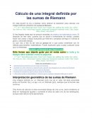 Cálculo de una integral definida por las sumas de Riemann