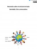 Recensión sobre el artículo de Seyla Benhabib: Otro universalimo