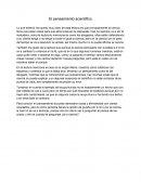 El pensamiento acientífico