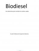 Biodiesel Una alternativa para reutilizar los aceites usados