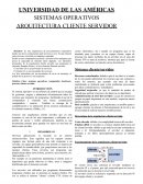 SISTEMAS OPERATIVOS ARQUITECTURA CLIENTE SERVIDOR