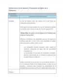 Análisis de la Ley de Ingresos y Presupuesto de Egreso de la Federación