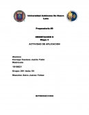 ORIENTACION II Etapa 3 ACTIVIDAD DE APLICACION