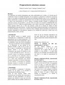 Preparación de soluciones acuosas. Metodología